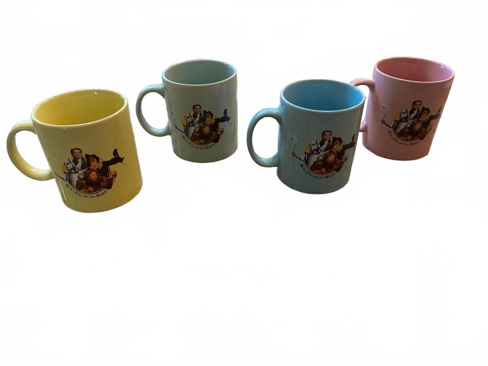 Vintage 2004 Wizard of Oz Mug Set of 4 Pastel Turner Entertainment Complete Vintage 2004 Wizard of Oz Mug Set of 4 Pastel Turner Entertainment Complete