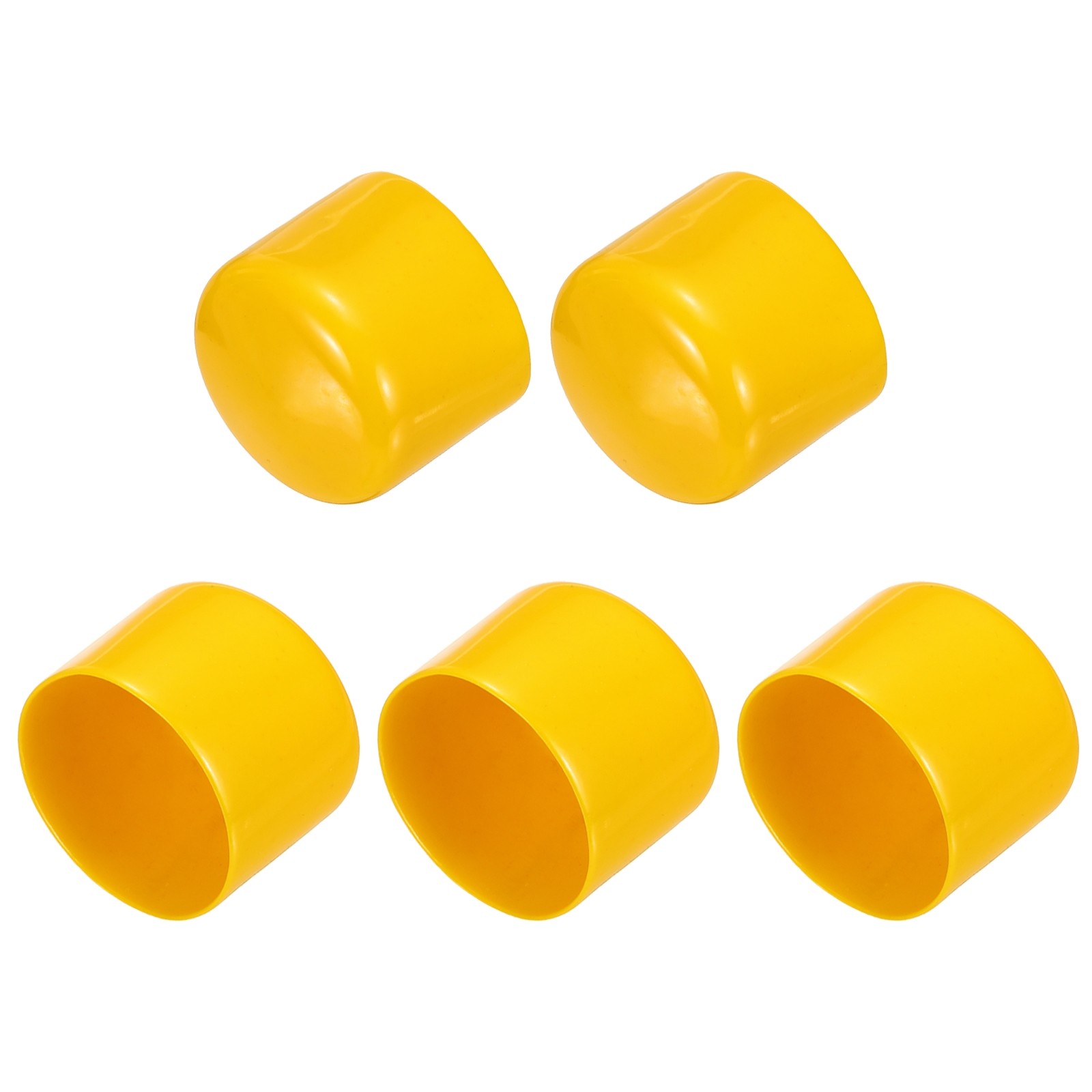 5 Pcs Yellow 55mm Rubber End Caps Vinyl Bolt Cap Screw Thread Protectors 5 Pcs Yellow 55mm Rubber End Caps Vinyl Bolt Cap Screw Thread Protectors