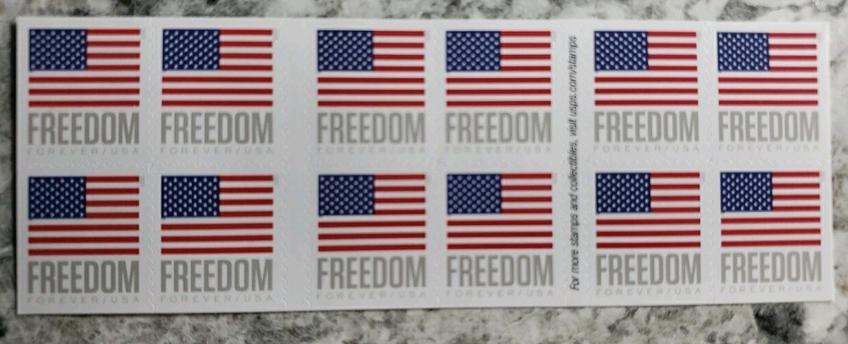 2023 USA Forever U.S. Flag Stamp - Full Booklet of 20 Mint Stamps 2023 USA Forever U.S. Flag Stamp - Full Booklet of 20 Mint Stamps