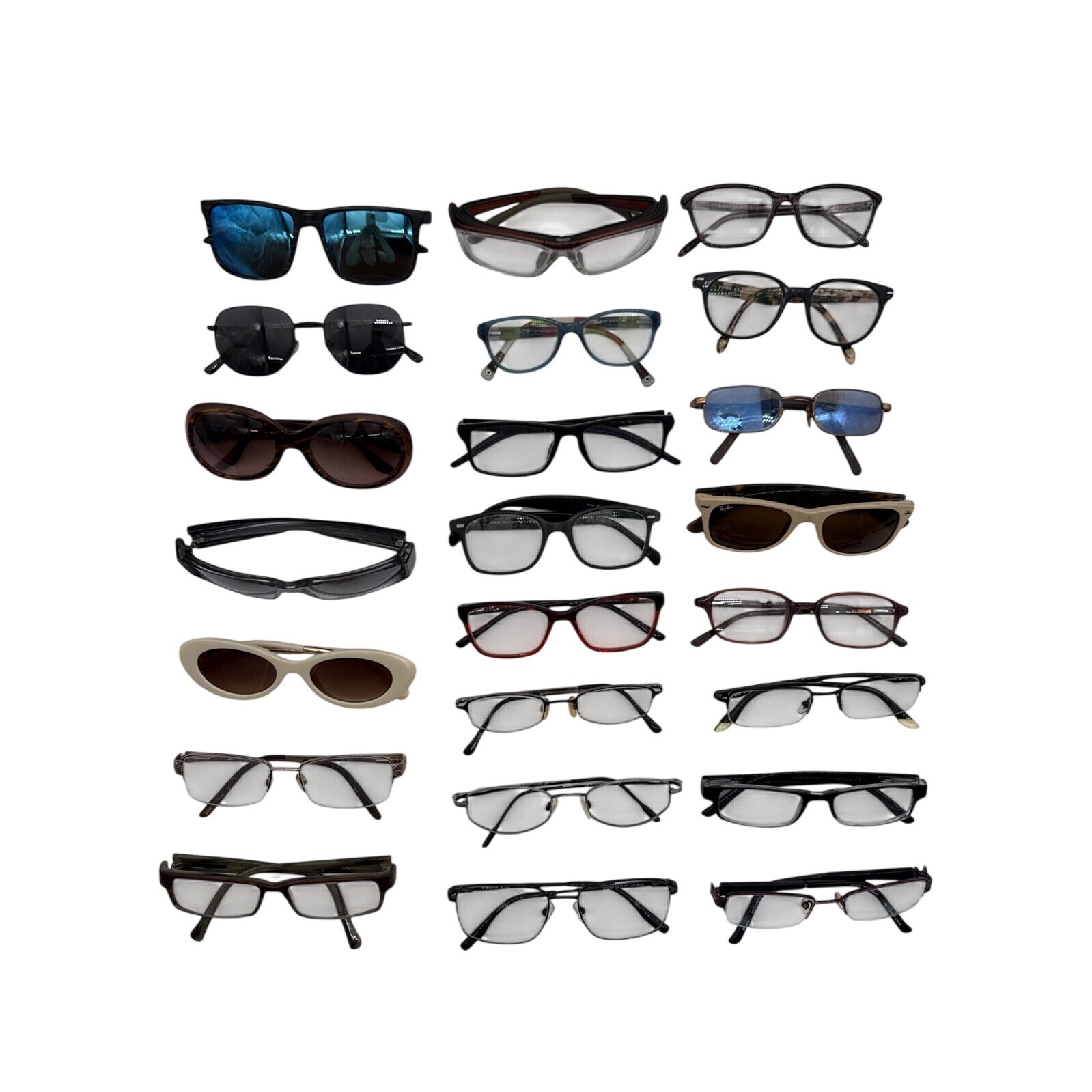 Huge Lot 26 Designer Frames Sunglasses Ray-Ban Bulova Randolph Armani Coach