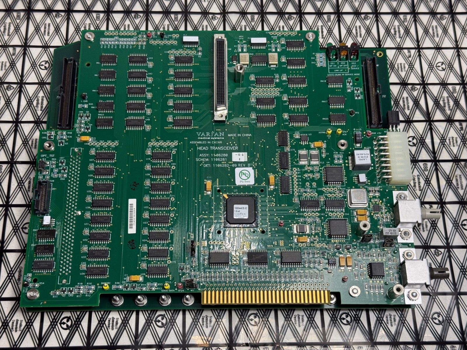 Varian 110628013 Head Transceiver Board w/ 110527511 PCB Motor Driver Board Varian 110628013 Head Transceiver Board w/ 110527511 PCB Motor Driver Board