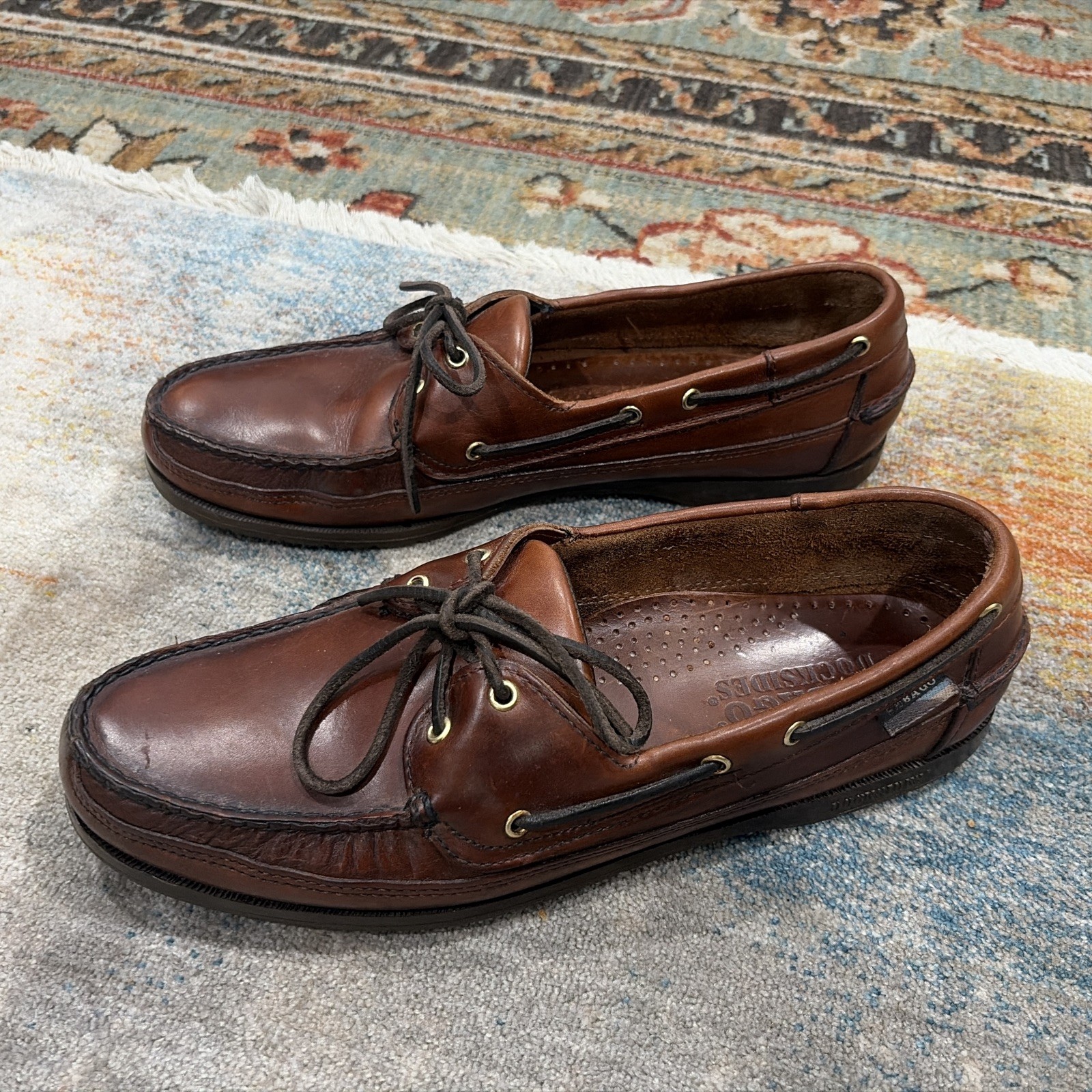 Sebago Men\'s Docksides Schooner Shoes, Size 12 M, Brown - Great Condition Sebago Men\'s Docksides Schooner Shoes, Size 12 M, Brown - Great Condition
