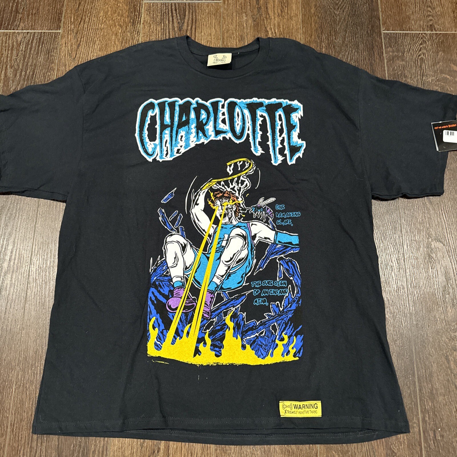 NWT Brand X Charlotte Basketball Graphic T-Shirt; Men’s Sz XL; Hornets; Lasers NWT Brand X Charlotte Basketball Graphic T-Shirt; Men’s Sz XL; Hornets; Lasers