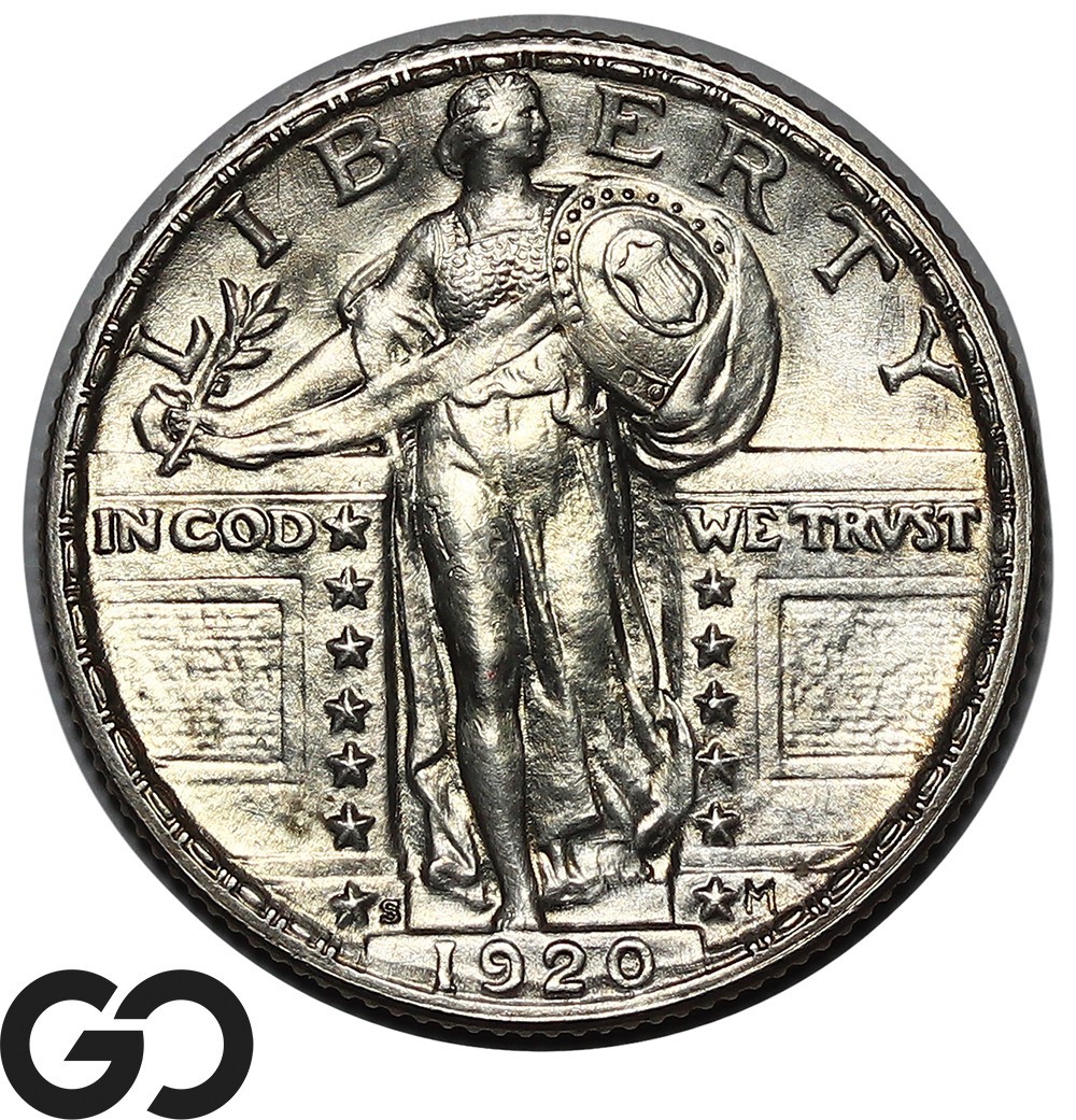1920-S Standing Liberty Quarter *Scarce in High MS* Lustrous Solid Gem BU++ FH