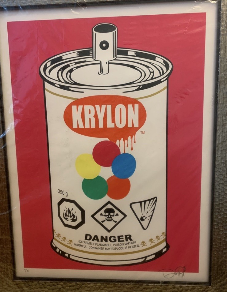 2018 AP (Artist Proof) by Denial titled \'Krylon Soup Pop Can Signed&Numbered 2018 AP (Artist Proof) by Denial titled \'Krylon Soup Pop Can Signed&Numbered