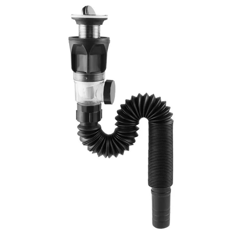 Universal Flip Stainless Steel Sink Drain Pipe Anti Odor Kitchen Bathroom Home