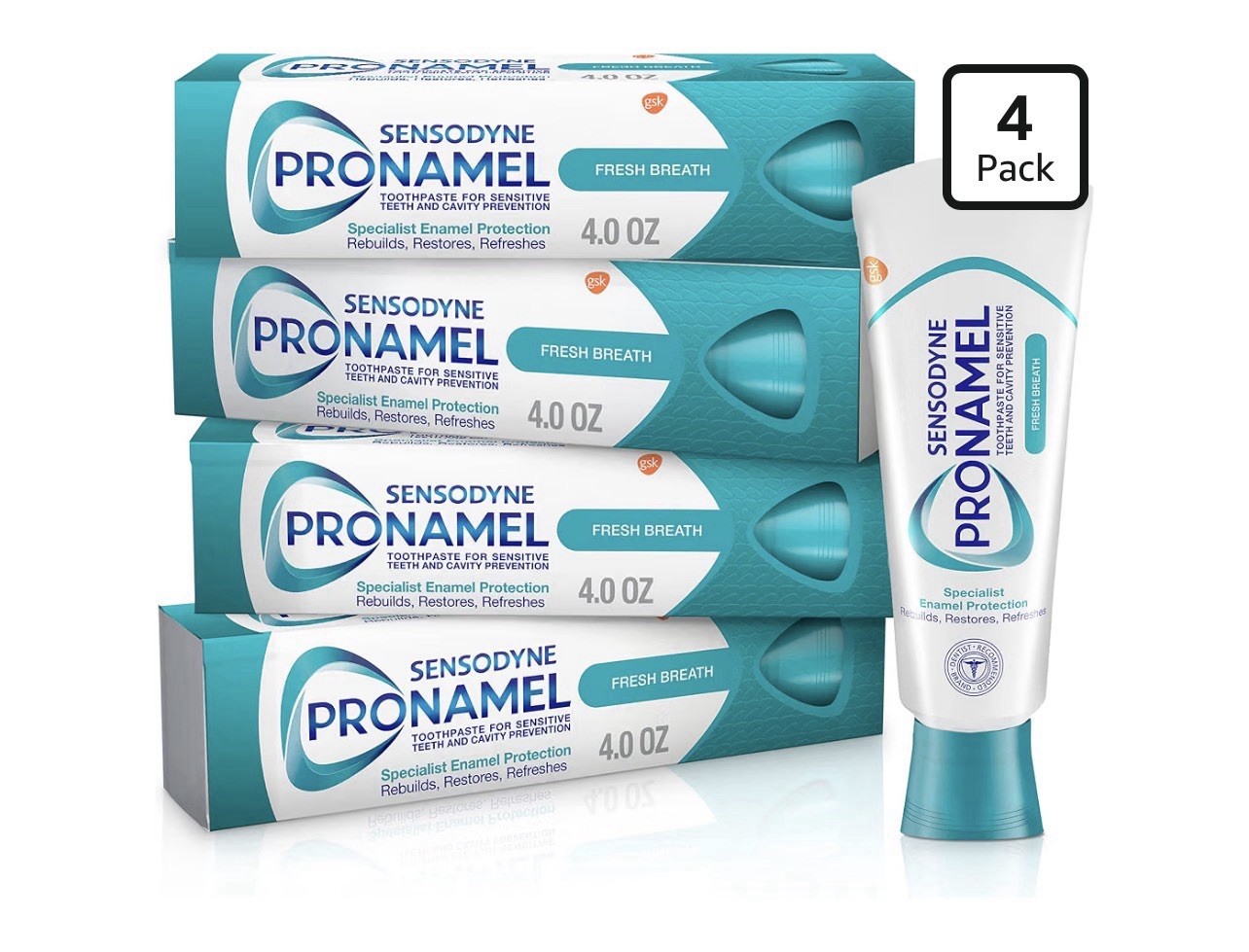 Sensodyne Pronamel Fresh Breath Enamel Toothpaste Sensitive Teeth 4 oz 4-Pack