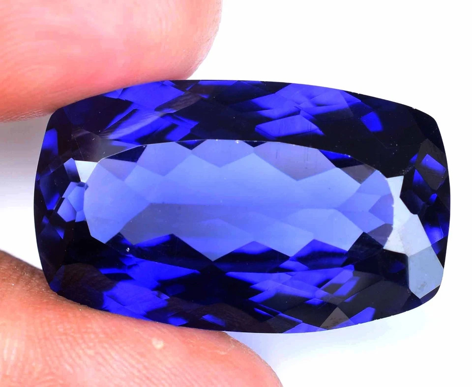 Natural Blue Sapphire 25 Ct Cushion Cut Certified Flawless Loose Gemstone