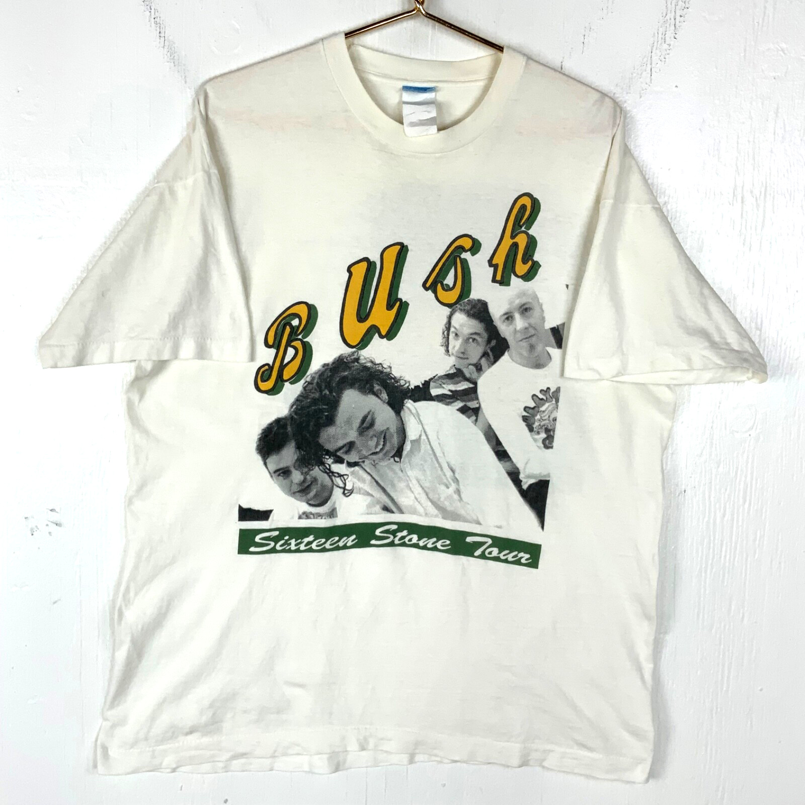 Vintage Bush Sixteen Stone Tour T-Shirt XL White Single Stitch Band Tee 1996 Vintage Bush Sixteen Stone Tour T-Shirt XL White Single Stitch Band Tee 1996