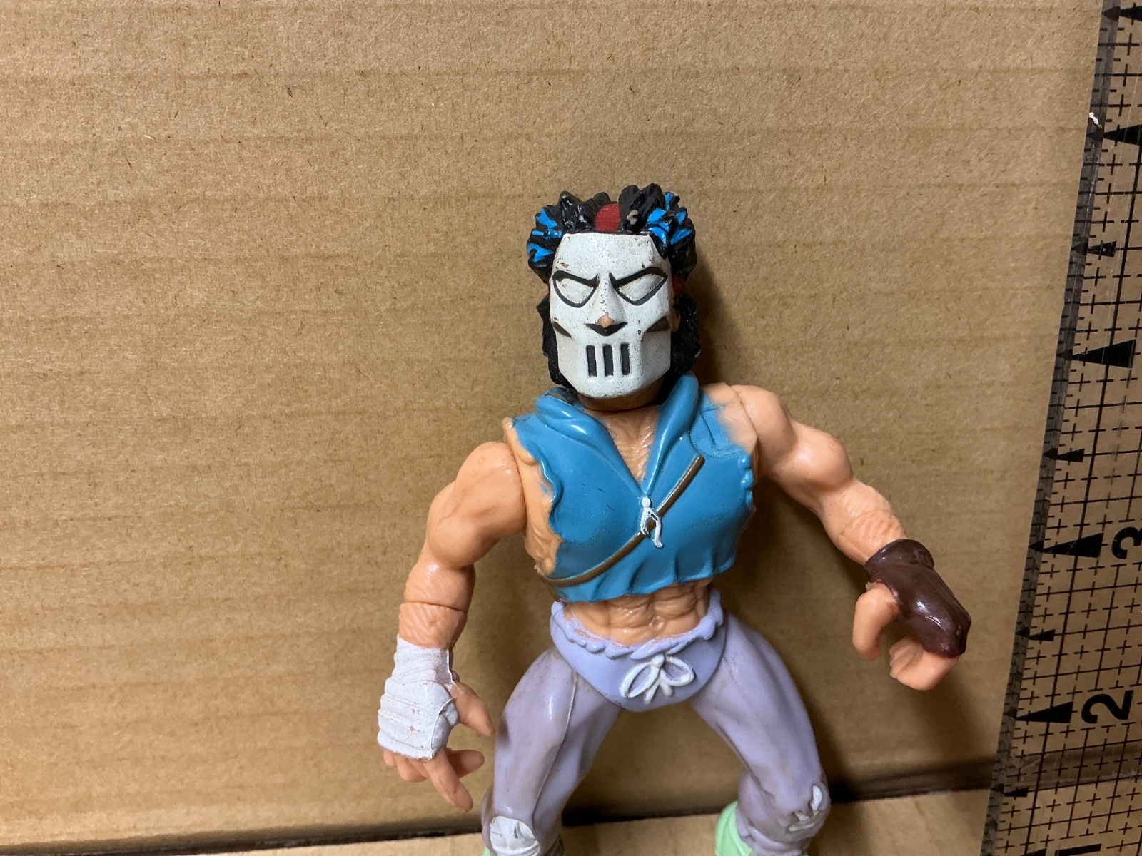 Vintage 1980s Playmates TMNT Casey Jones 4.5\ Vintage 1980s Playmates TMNT Casey Jones 4.5\