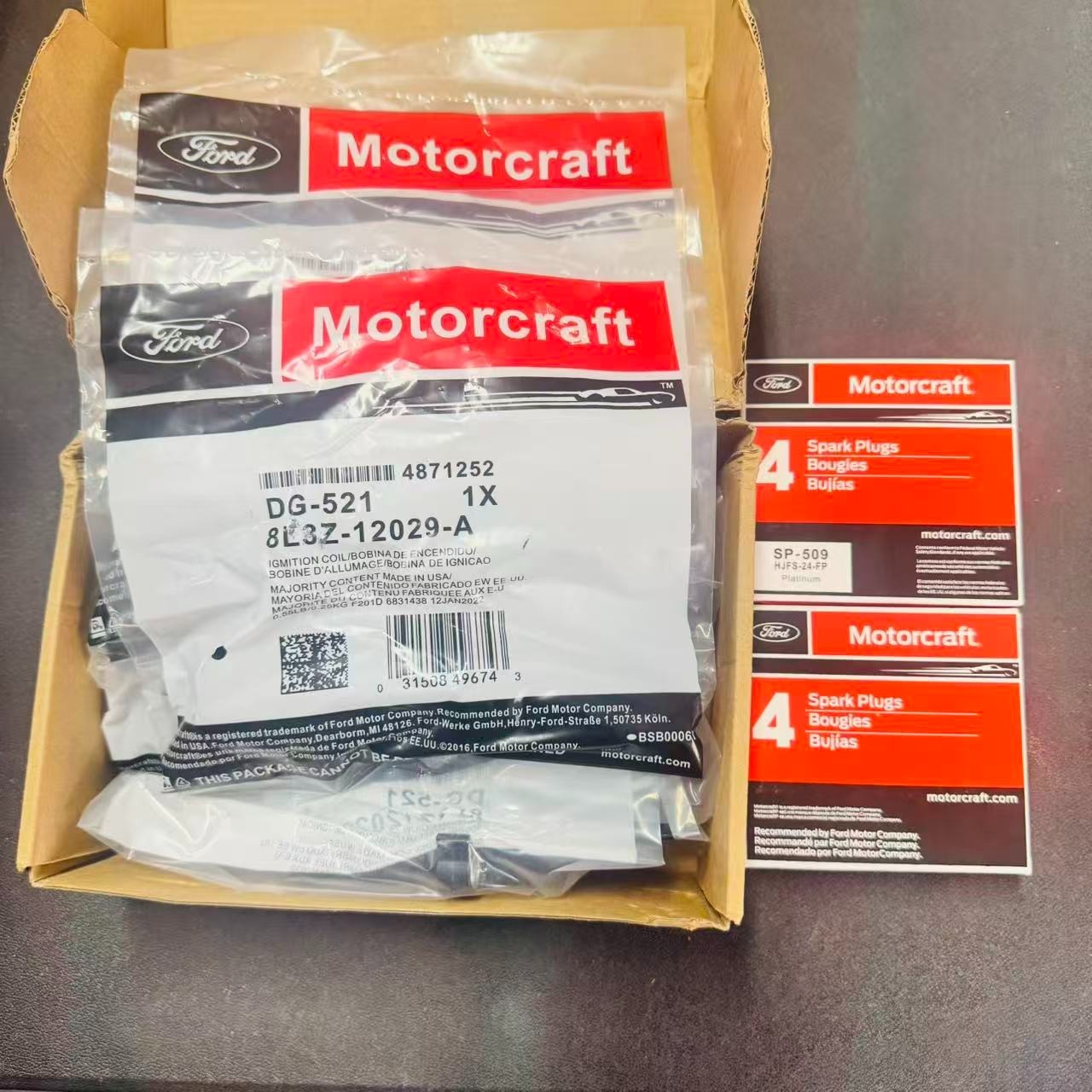 8 Motorcraft DG521 Ignition Coils + 8 SP509 Spark Plugs 8L3Z-12029-A 8 Motorcraft DG521 Ignition Coils + 8 SP509 Spark Plugs 8L3Z-12029-A