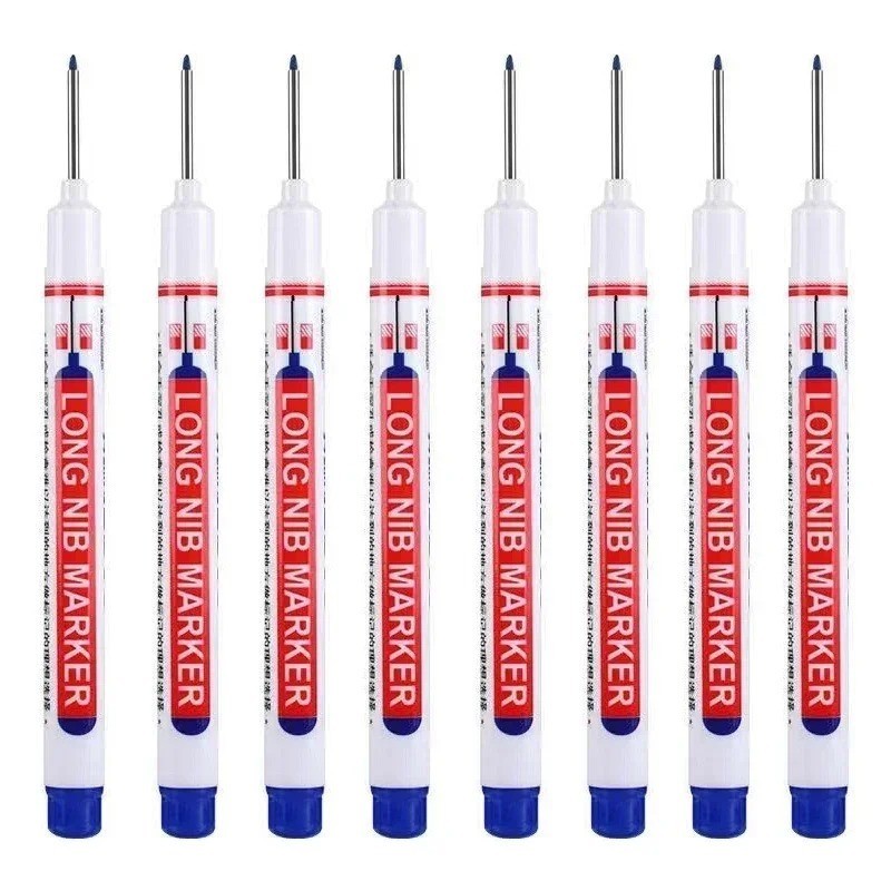 Long Head Deep Hole Marker Pens,  Long Nib Marker 20mm Quick Dry Waterproof 8PCS