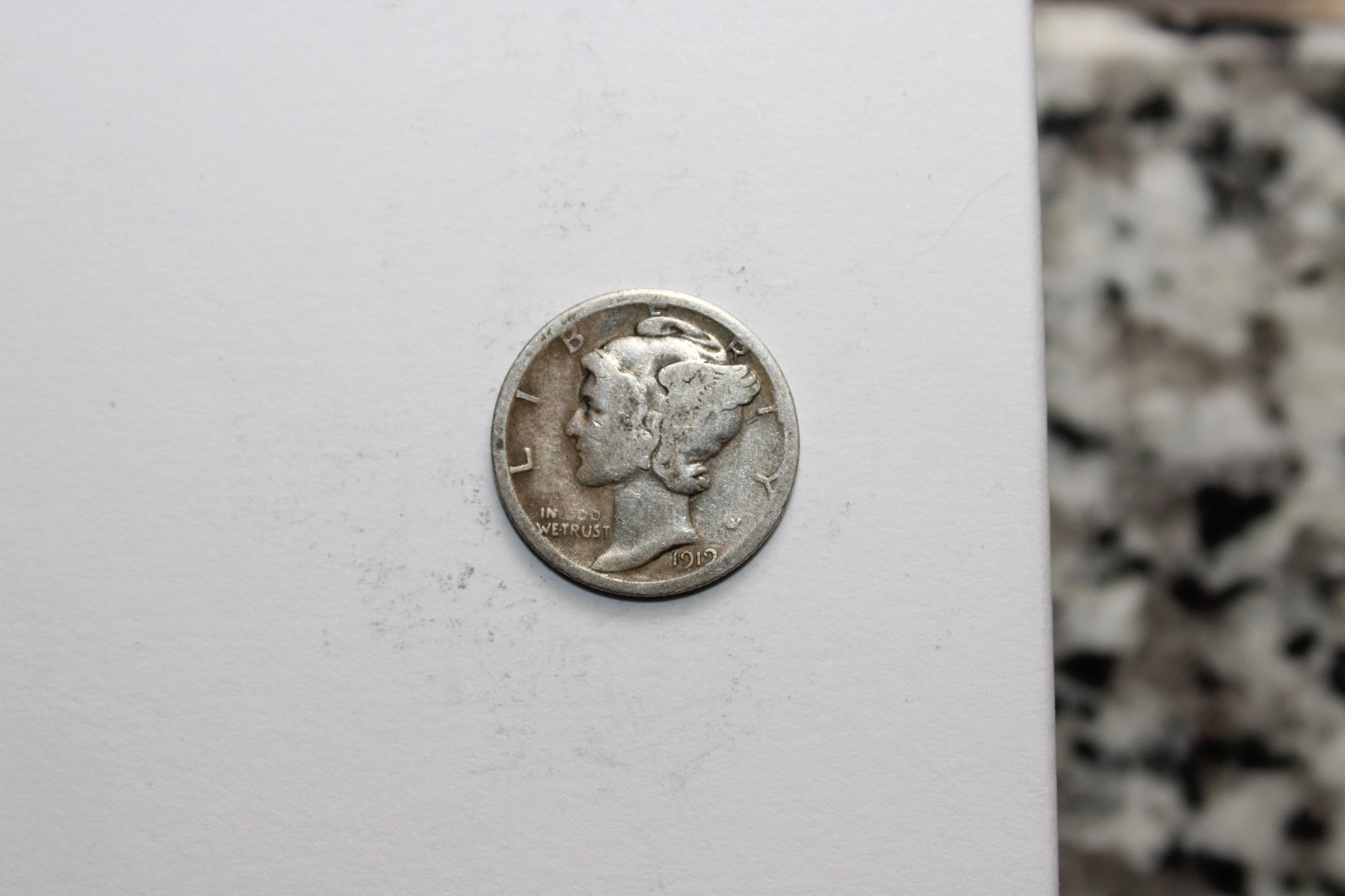 1919 S US Mercury Dime VF 90% Silver