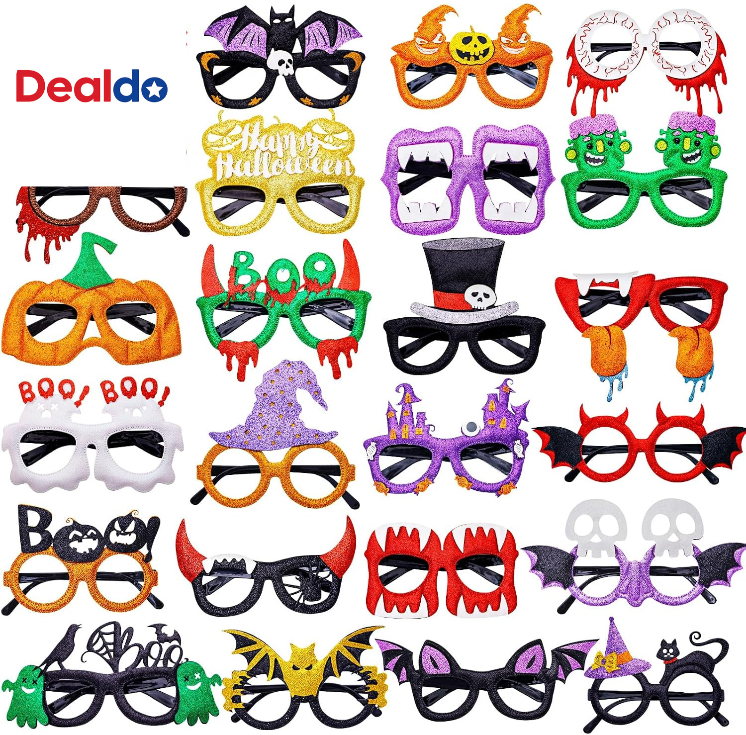 24Pcs Halloween Glasses Accessories for Party Favors
