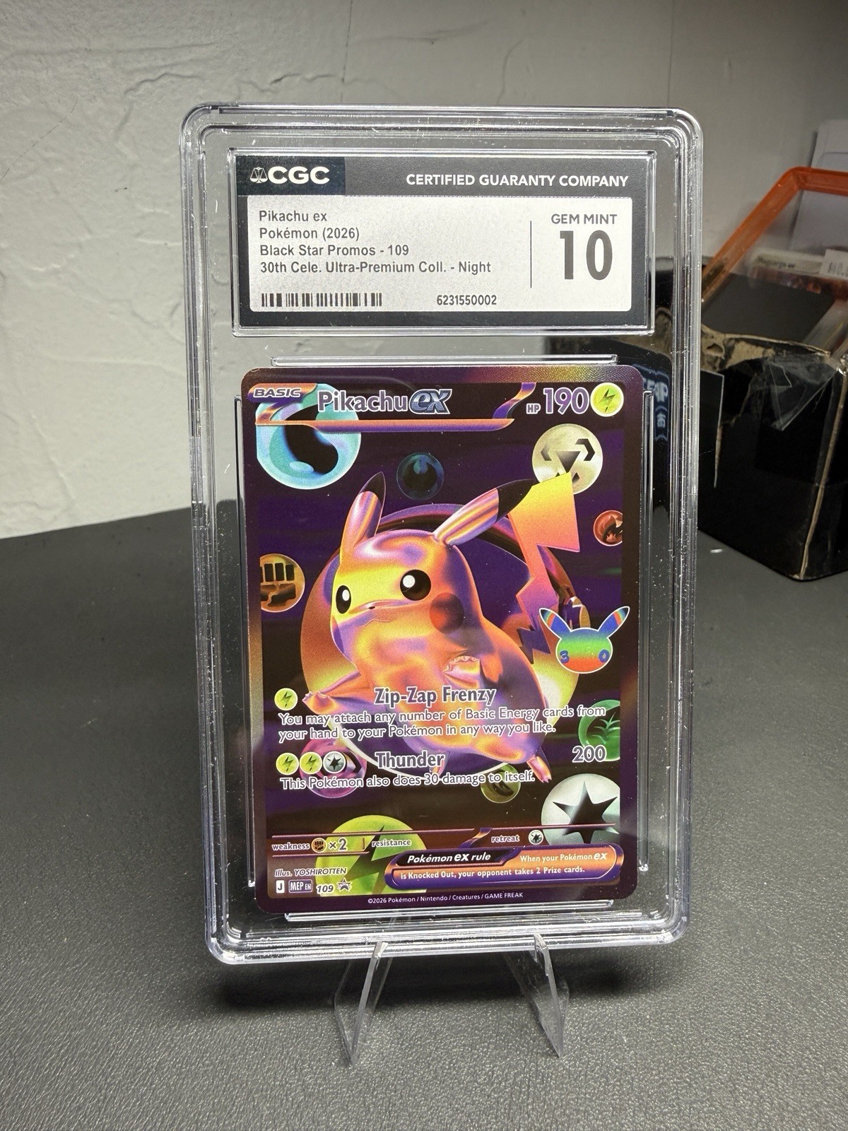 CGC 10 Pikachu ex 109 Black Star Promos 2026 Holo UPC Promo-Prerelease
