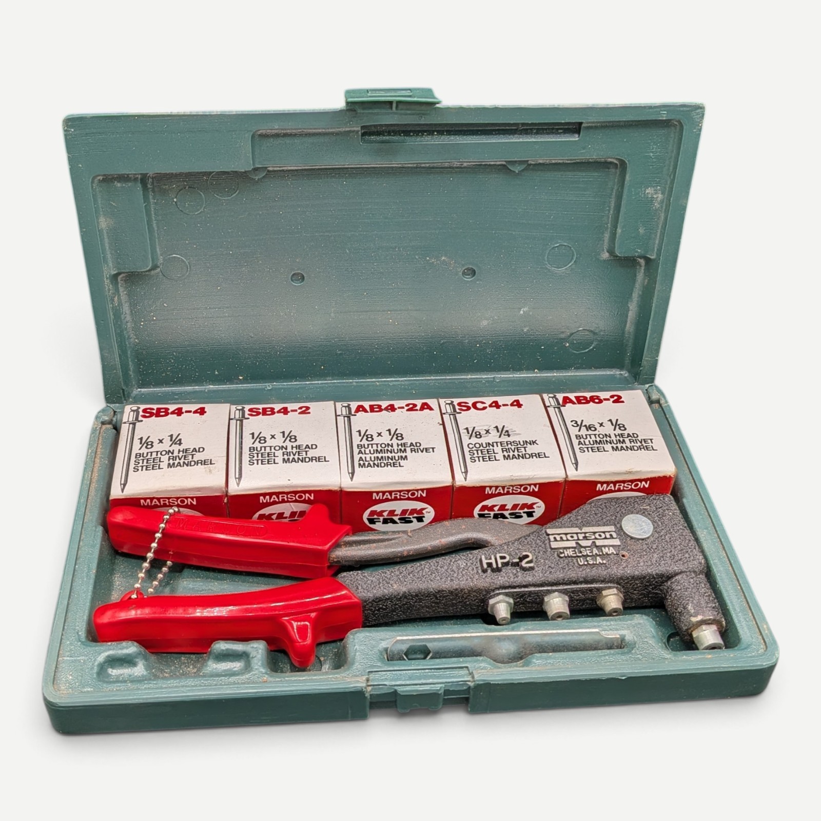 Marson 39001 Marson HP2 Riveter Rivet Gun Kit In Case with Klik Fast Rivets Marson 39001 Marson HP2 Riveter Rivet Gun Kit In Case with Klik Fast Rivets