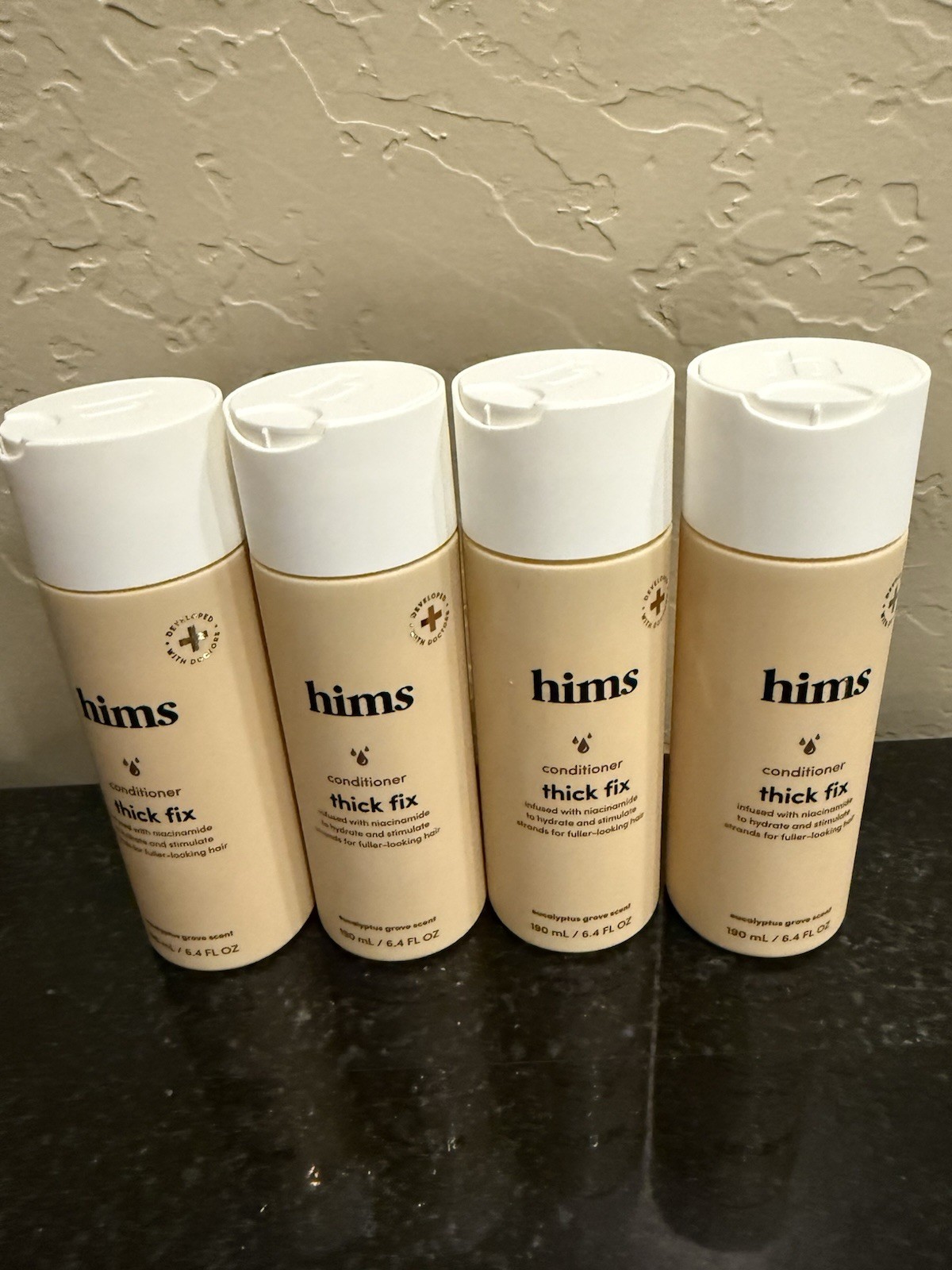 Four (4) Hims Thick Fix Conditioner 6.4 Fl Oz Eucalyptus Grove Scent-Fuller Hair