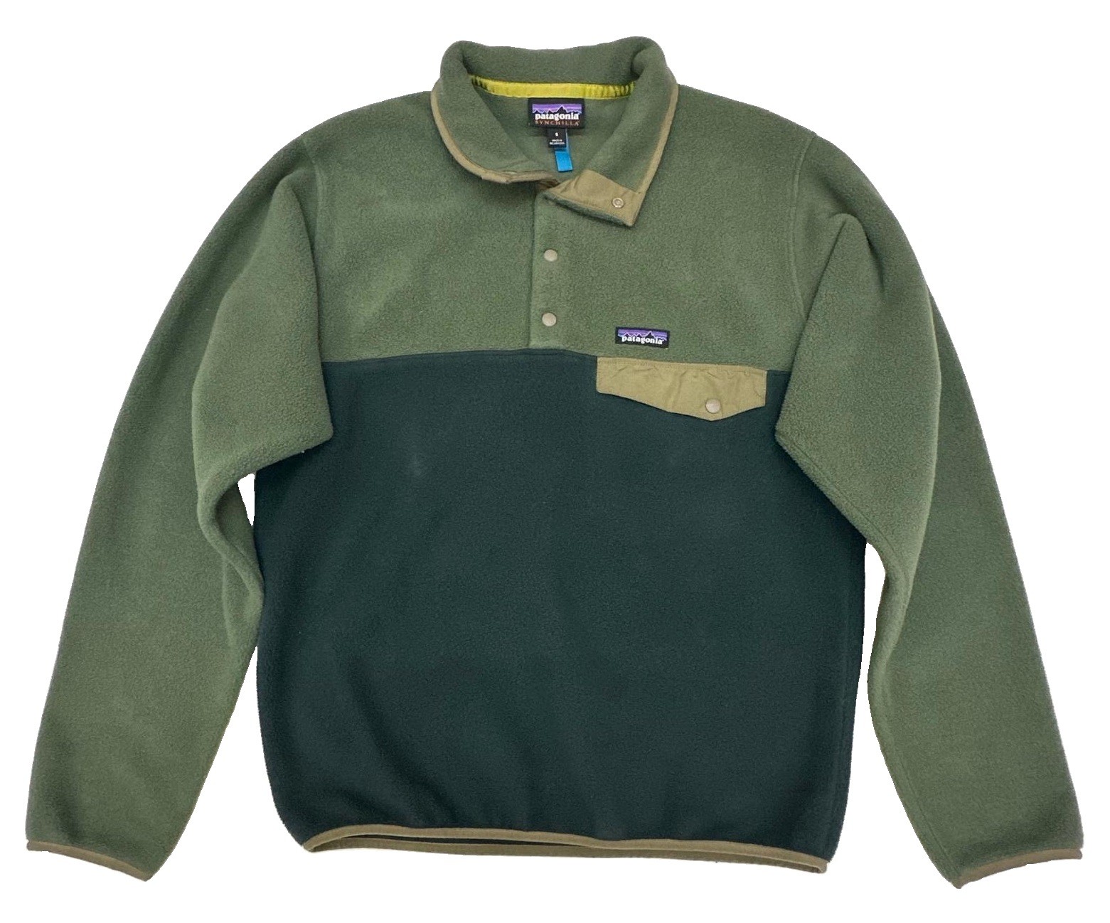 Patagonia Synchilla Snap T Sweater Small Green Pullover Fleece Patagonia Synchilla Snap T Sweater Small Green Pullover Fleece