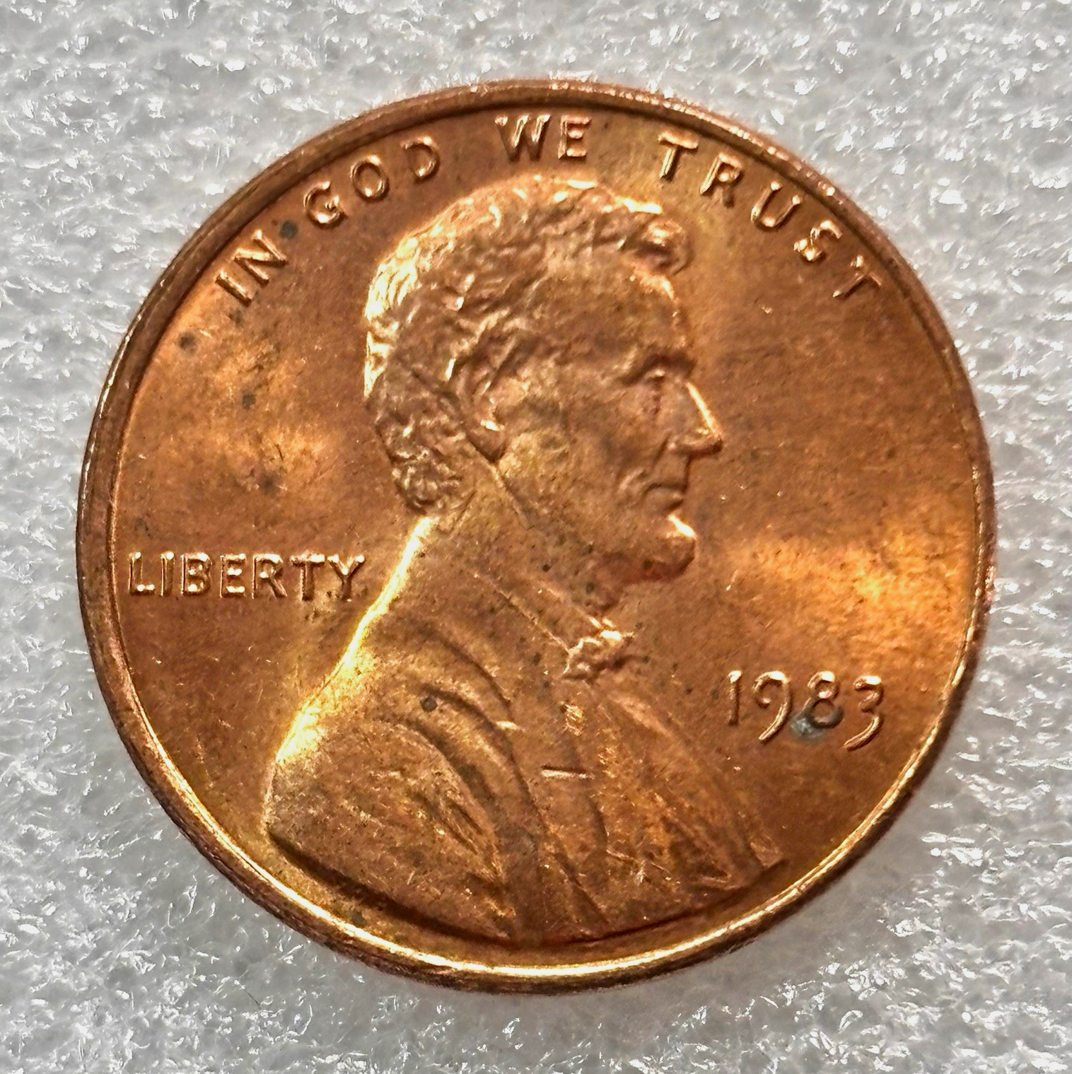 1983 P Lincoln Memorial Penny Small | Multiple Reverse Die Cracks Error | RD