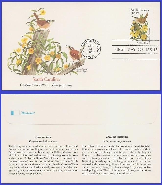 USA3 #1992 U/A FLEETWOOD FDC South Carolina USA3 #1992 U/A FLEETWOOD FDC South Carolina