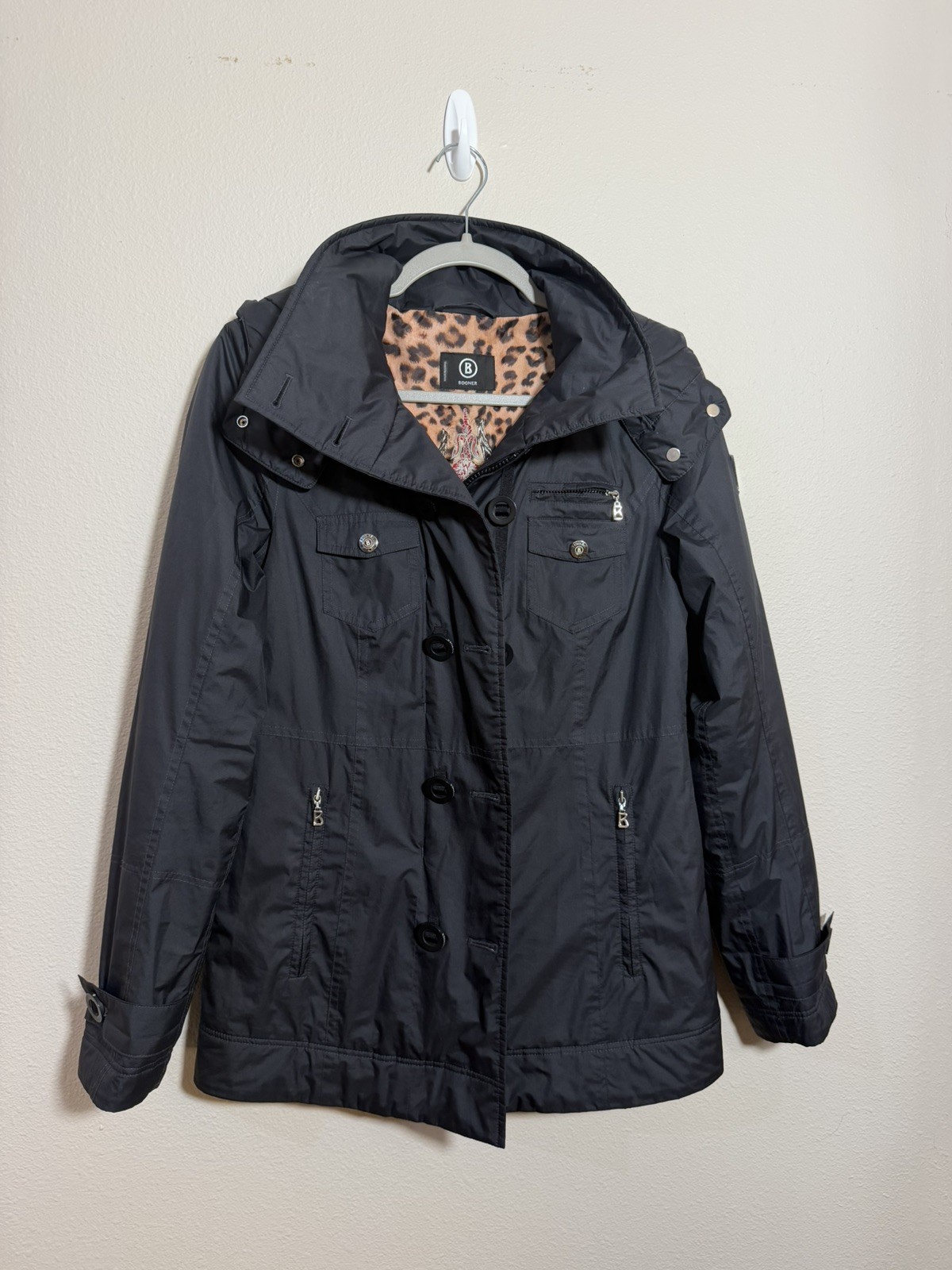 Bogner Jacket Black Rhinestones Embroidered Insulated Size EU 34 / US 4 / XS Bogner Jacket Black Rhinestones Embroidered Insulated Size EU 34 / US 4 / XS