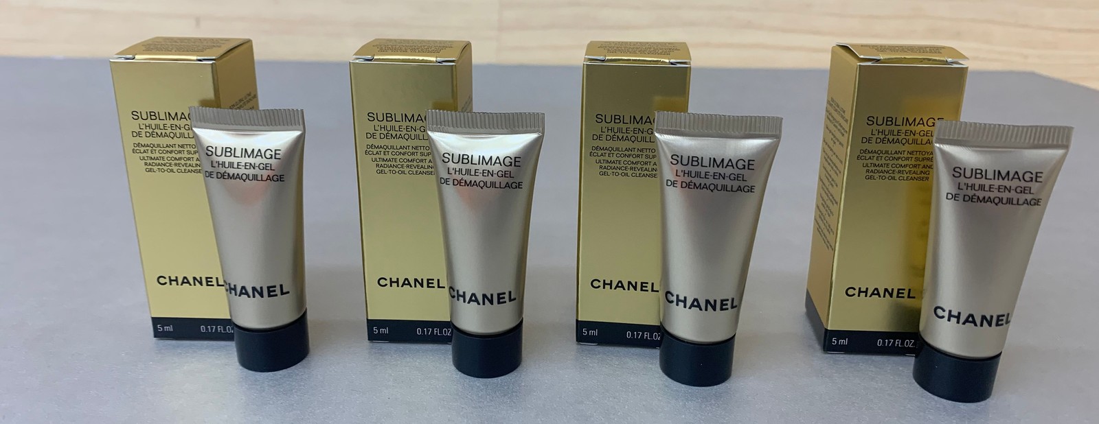 4x Chanel Sublimage L\'huile-en-Gel De Demaquillage Gel-to-Oil Cleanser 0.17fl oz