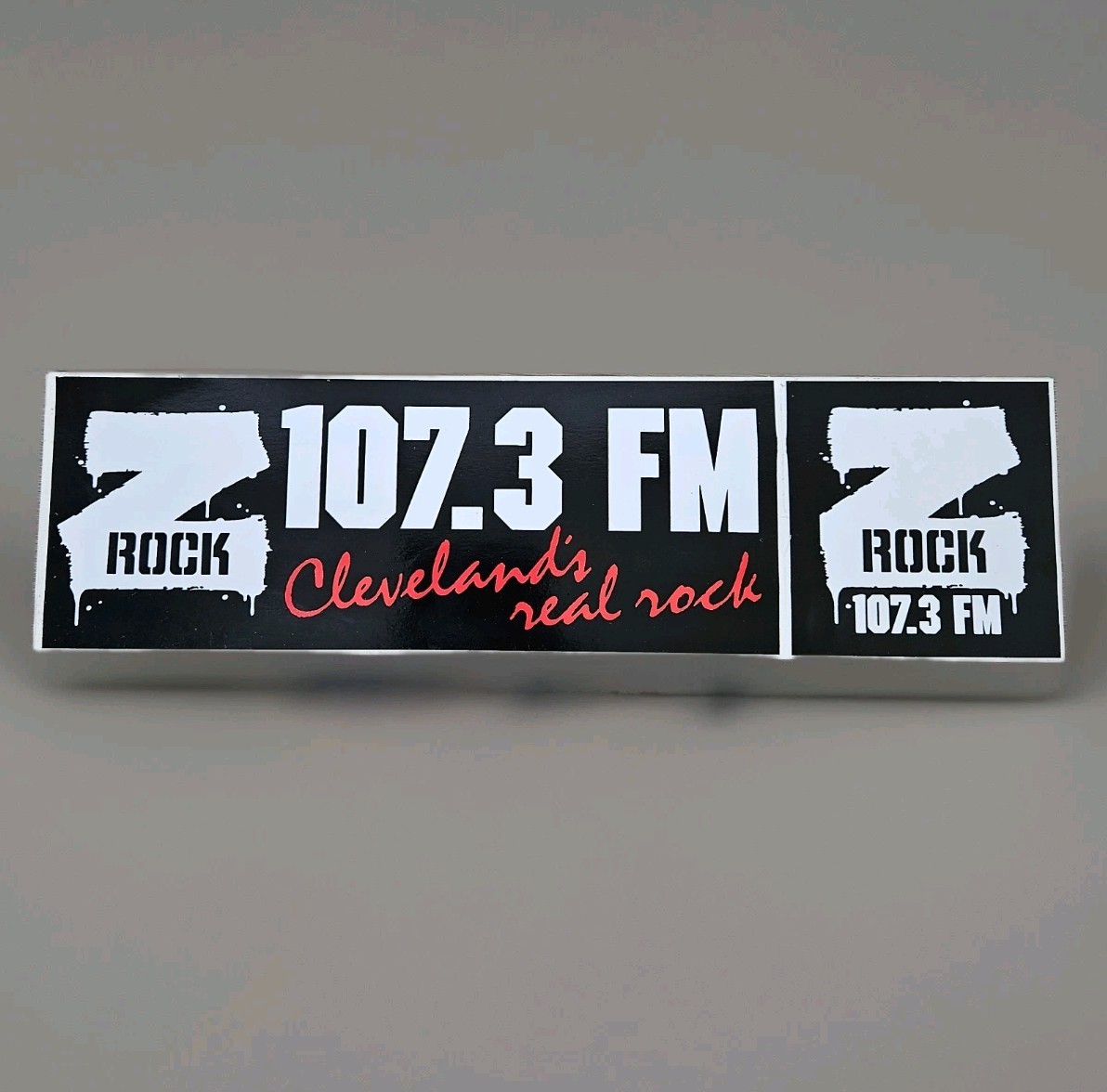 Vtg 80s Cleveland Z Rock 107.3 FM Heavy Metal Radio Bumper Sticker Hair Band