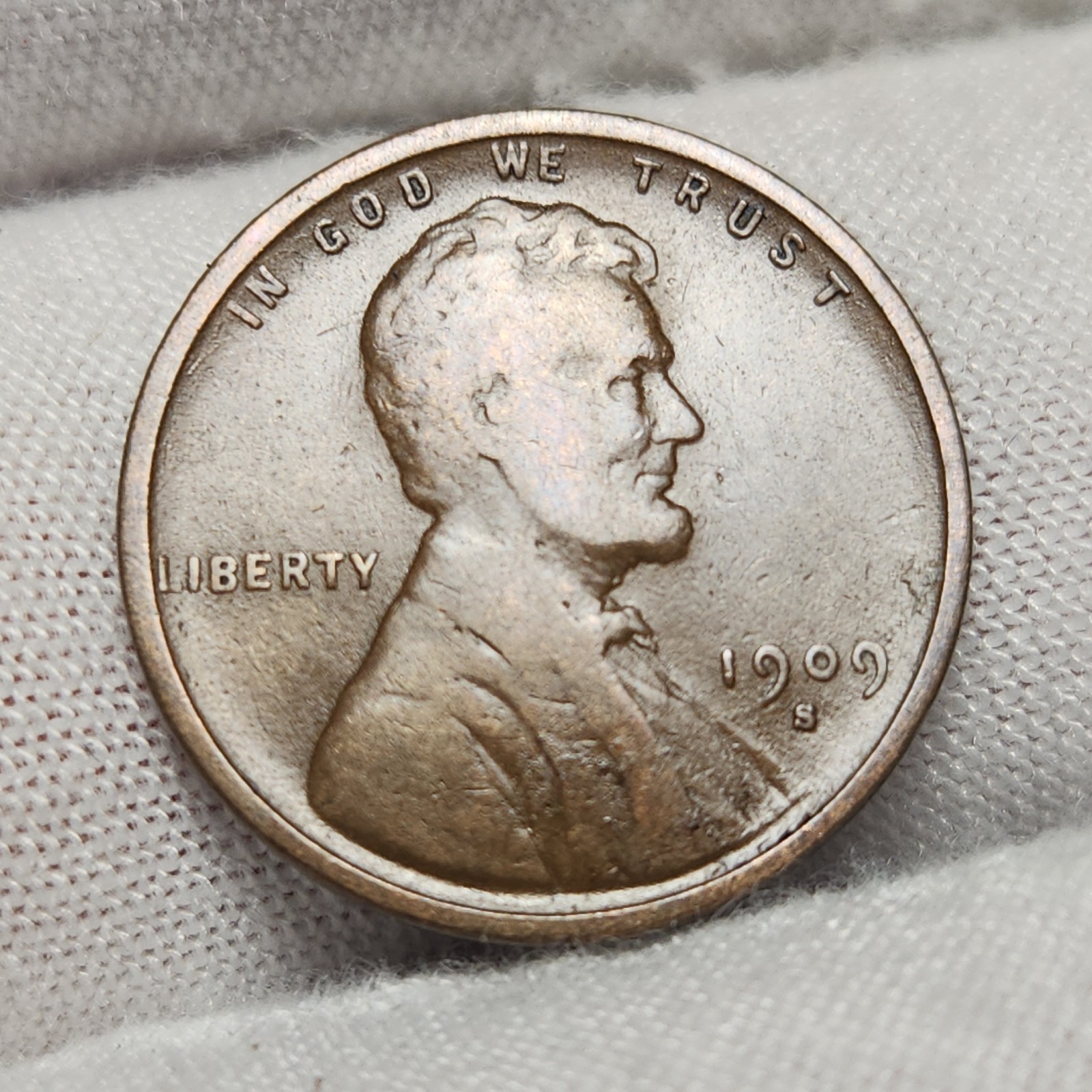 1909-S Lincoln Wheat Penny Cent 1c Low Mintage Semi-key Date US Coin LCAkk