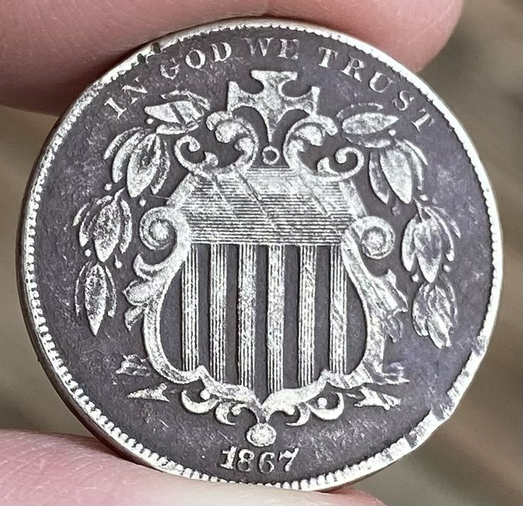 1867 SHIELD Nickel - United States 5 Cents USA V - VERY NICE - (HIGH GRADE) e935 1867 SHIELD Nickel - United States 5 Cents USA V - VERY NICE - (HIGH GRADE) e935