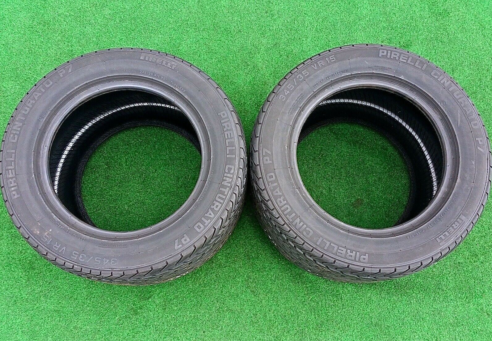 345/35R15 Pirelli Cinturato P7 Tires Pair TWO 2 345/35ZR15 Lamborghini Countach