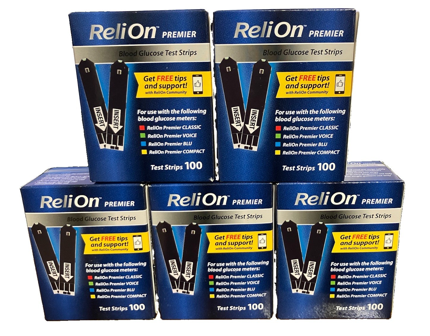500 ReliOn Premier Test Strips~GR8 Dated~2/2028~$80~($16/Per 100)~FR SHIP 500 ReliOn Premier Test Strips~GR8 Dated~2/2028~$80~($16/Per 100)~FR SHIP