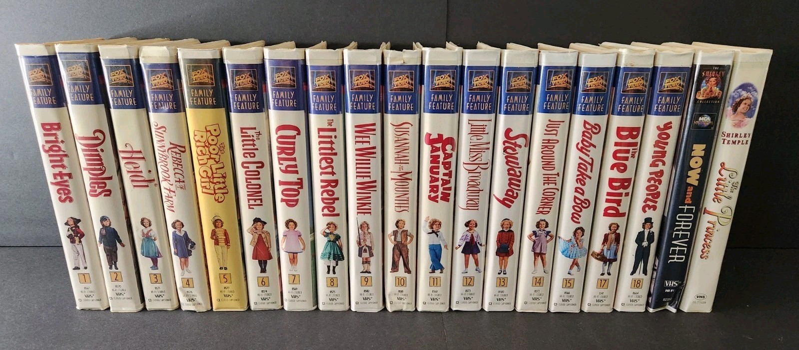 VHS Lot 19 Shirley Temple Clamshell Collection Now & Forever Little Princess VTG