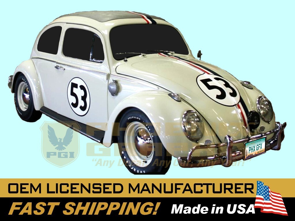 1963 1964 1965 1966 1967+ Herbie The Love Bug Decal Stripe VW Beetle Bug