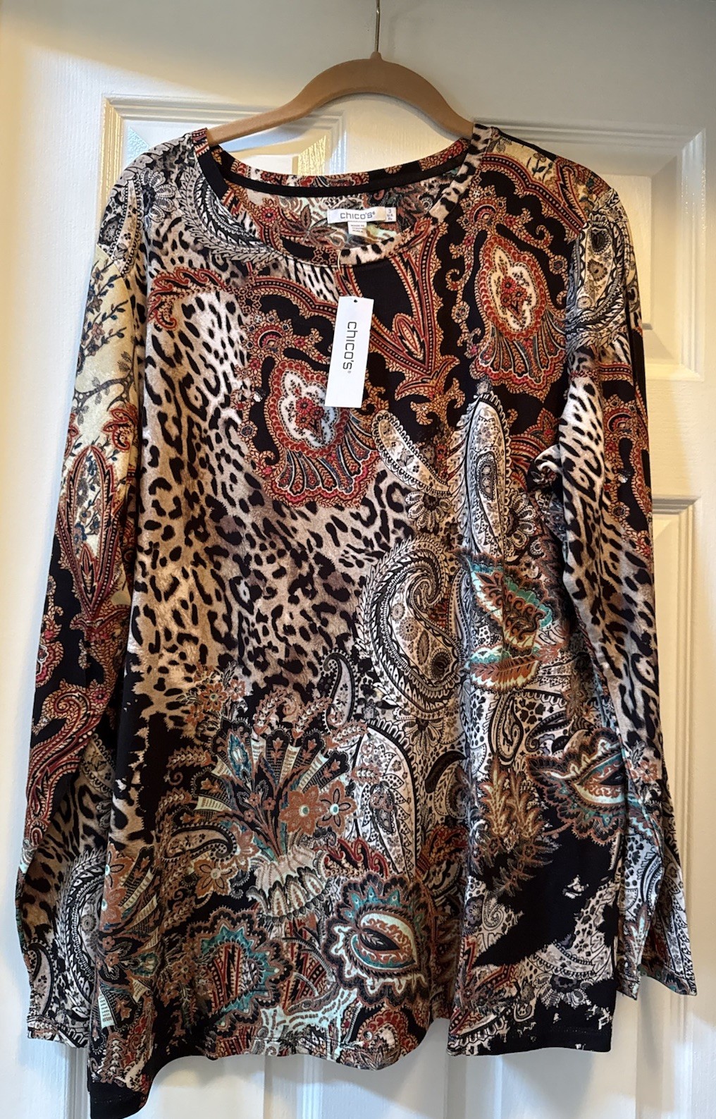 CHICO’S Touch Of Cool Boho Layering Tee-Size 3 (XL) CHICO’S Touch Of Cool Boho Layering Tee-Size 3 (XL)