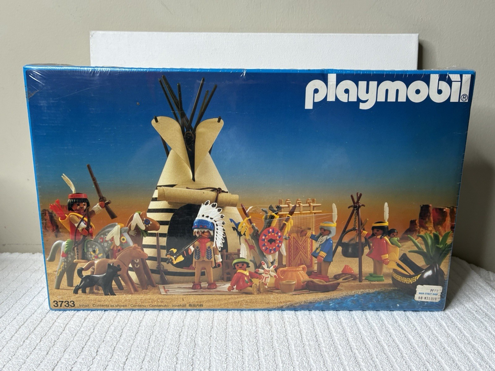 VTG ~1988 1st Series PLAYMOBIL~ Native American Camp~ #3733 NEW IN SEALED BOX