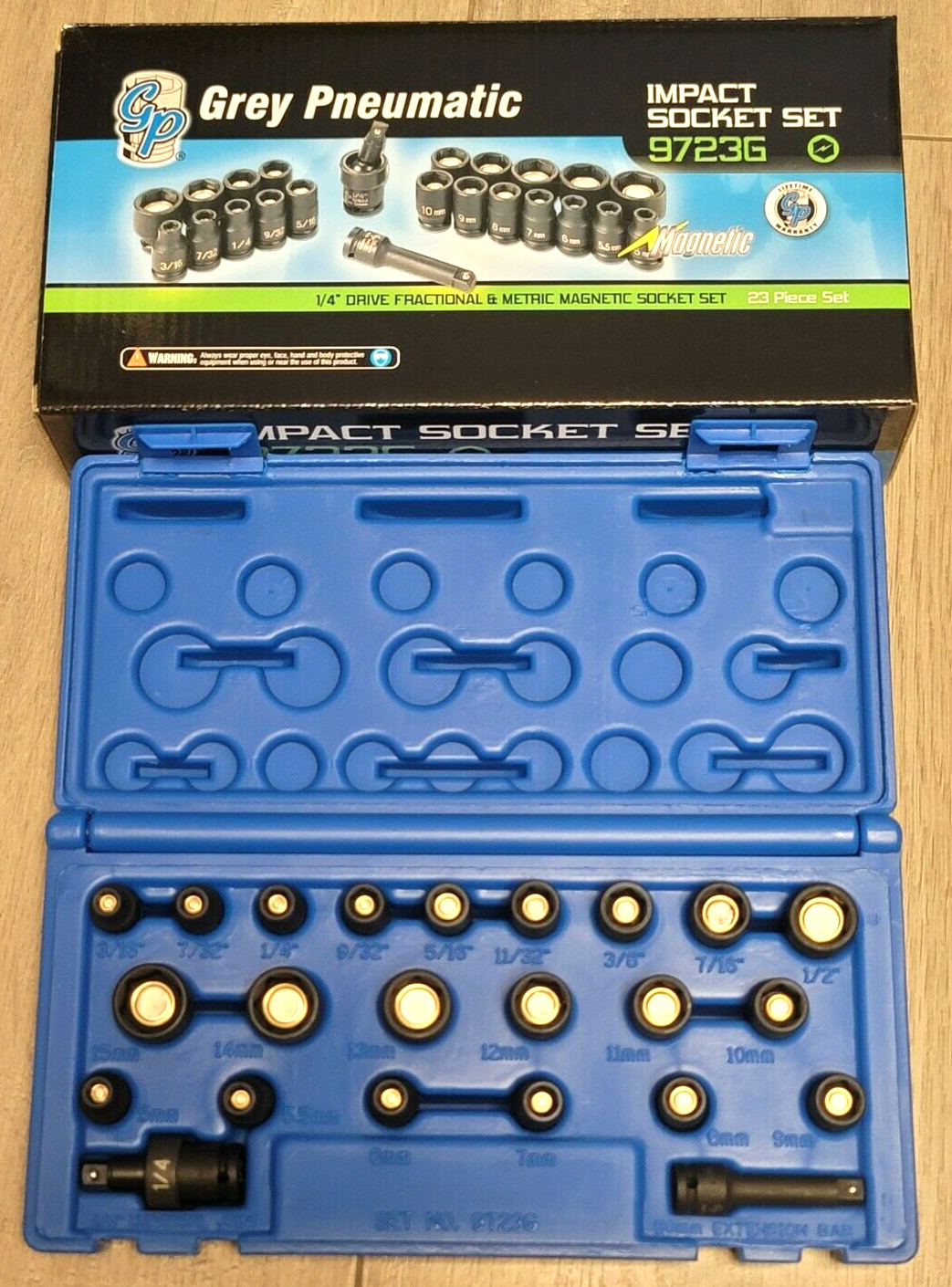 Grey Pneumatic 23pc 6pt Magnetic 1/4\