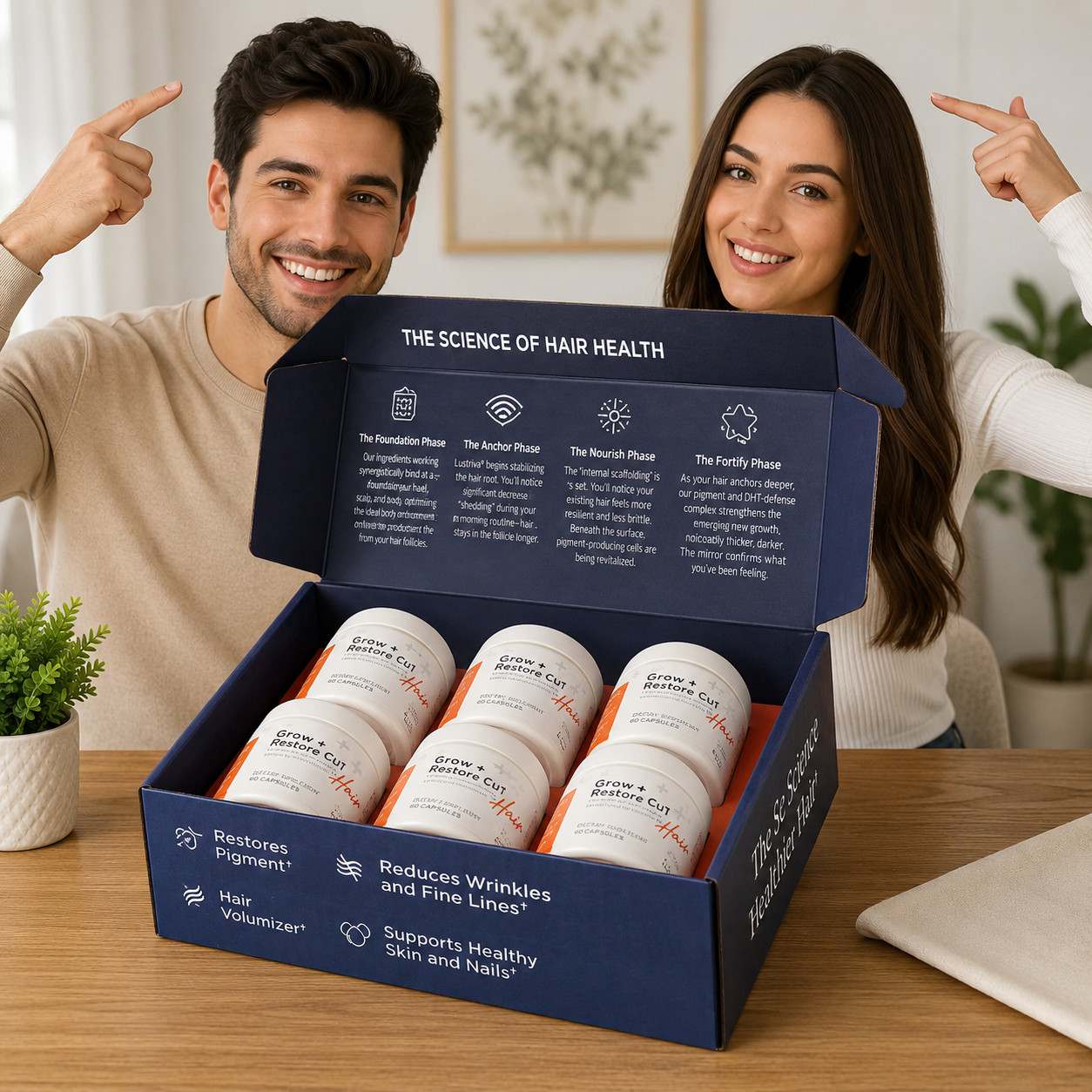 MitoSynergy Grow + Restore Hair Growth Supplement for Men & Women | AntiGray ...