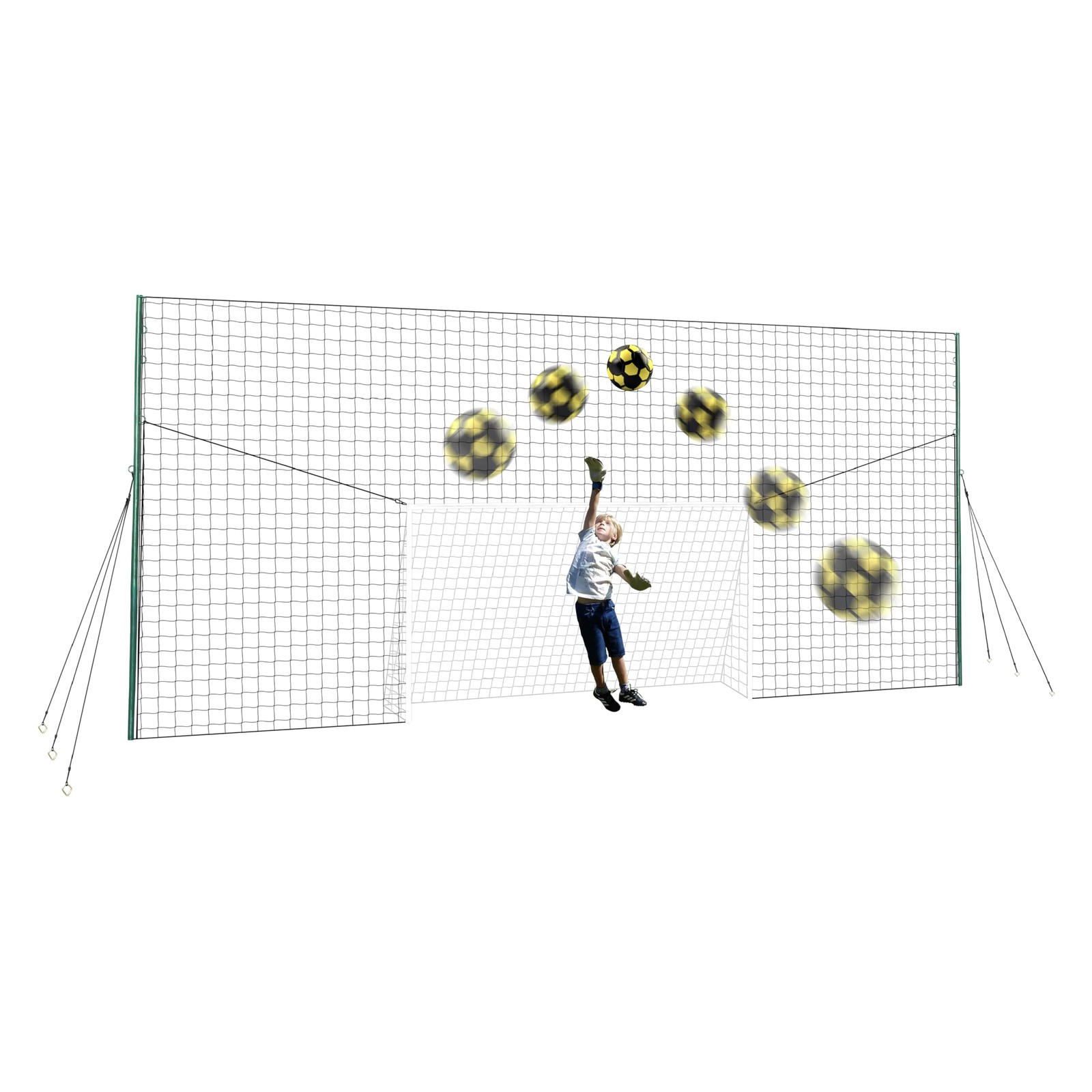 Open Goaaal Standard Soccer Rebounder Goal Backstop All-in-One