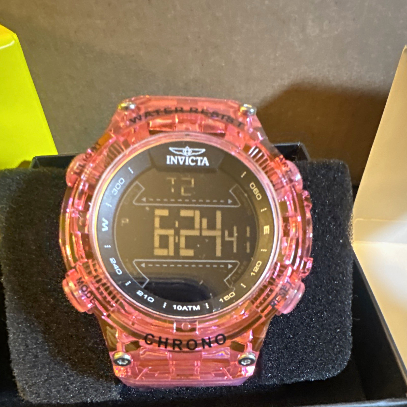Invicta Racing Unisex Quartz Digital Chronograph Pink Plastic Strap 100m Invicta Racing Unisex Quartz Digital Chronograph Pink Plastic Strap 100m