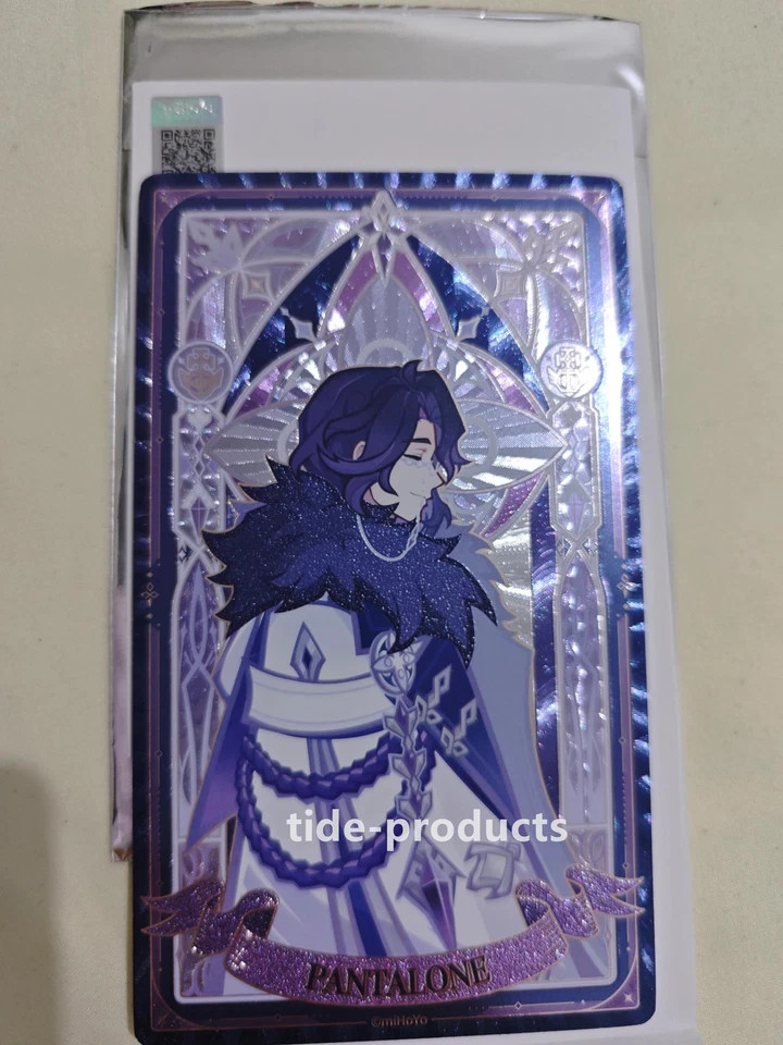 Official miHoYo Genshin Impact Fatui Pantalone II Dottore PVC Figure Badge Card 