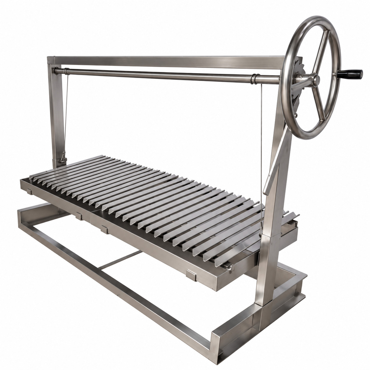 Double Stainless Steel Santa Maria Argentine Parrilla Grill KasaPatio Large Double Stainless Steel Santa Maria Argentine Parrilla Grill KasaPatio Large
