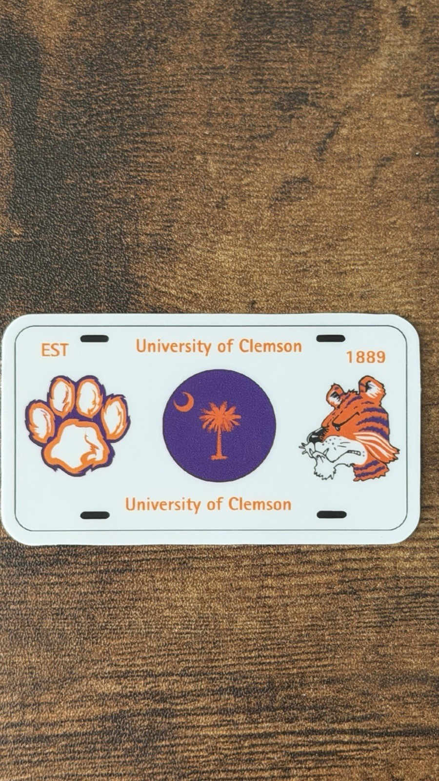 Clemson Tigers Football Vintage 1889 Vinyl Sticker Decal NCAA South Carolina