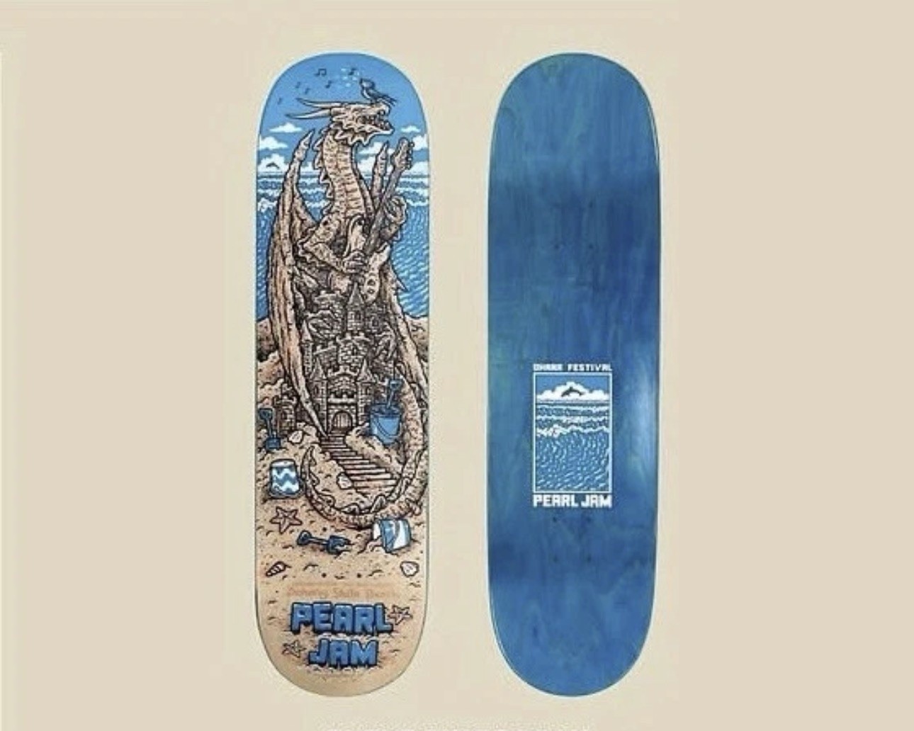 OFFICIAL Pearl Jam Ohana Fest 9/27/2026 Concert Event Skateboard Deck