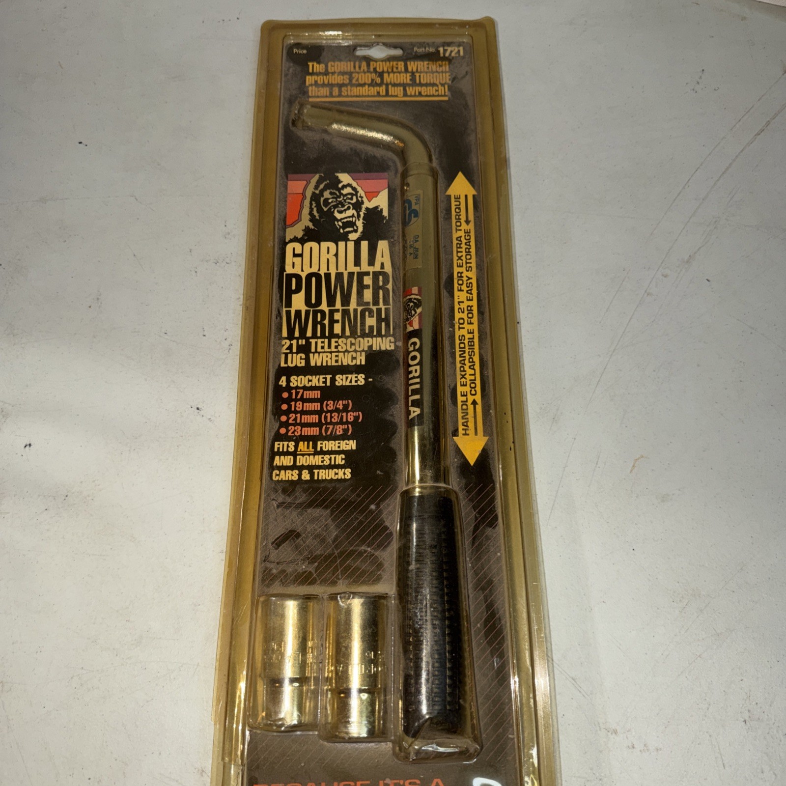 Gorilla 1721 Telescoping Lug Wrench w/Sockets Gorilla 1721 Telescoping Lug Wrench w/Sockets