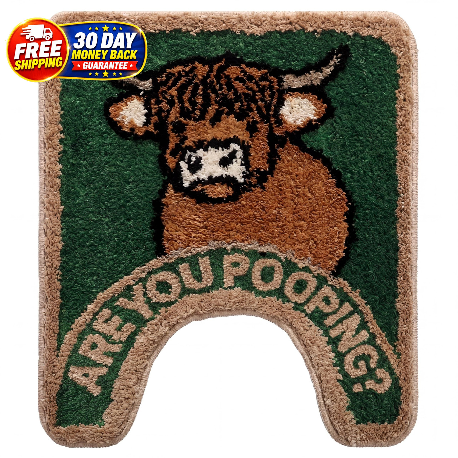 Highland Cow Bathroom Rug are You Pooping Funny Toilet Mats for Bathroom U Sh... Highland Cow Bathroom Rug are You Pooping Funny Toilet Mats for Bathroom U Sh...