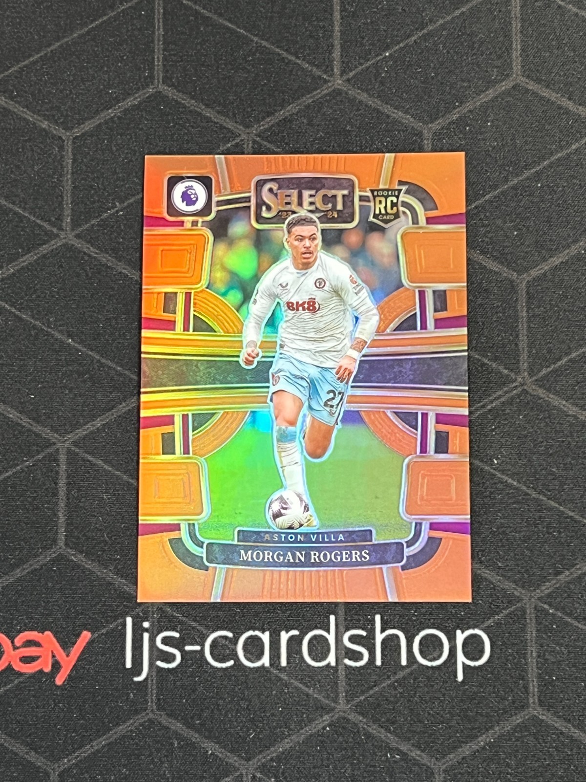 2023-24 Select Premier League Soccer Morgan Rogers RC #14 Orange Prizm /75 J1
