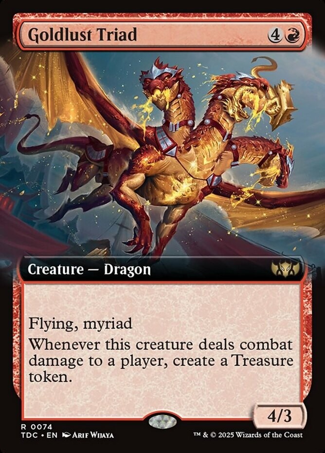 Goldlust Triad - Extended Art NM-Mint MTG Commander: Tarkir: Dragonstorm MTG