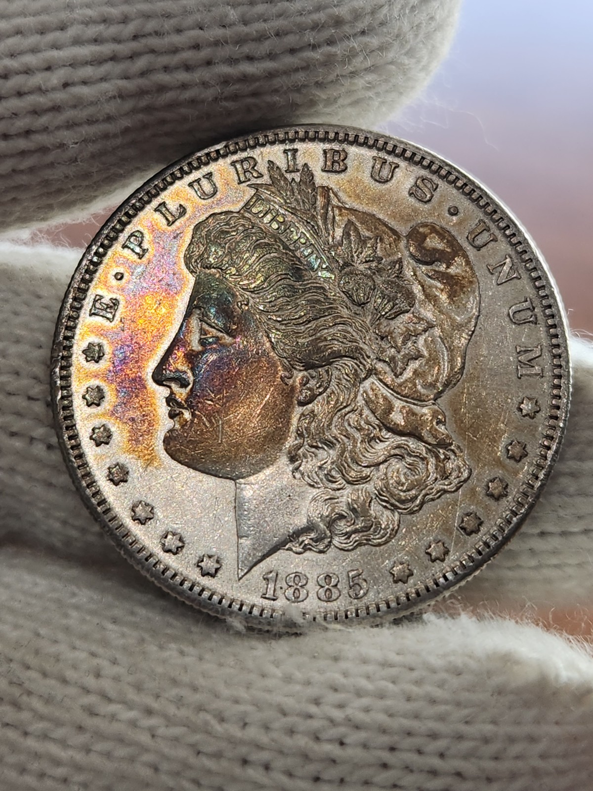 BU Semi-Key Date 1885-S Morgan Silver Dollar - Unique Toning (VIDEO) [001284-13]