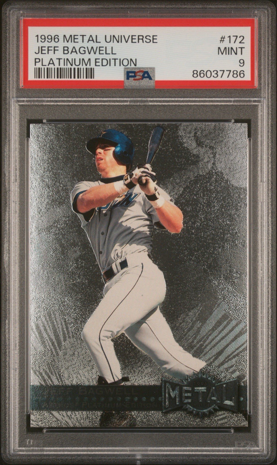 1996 METAL UNIVERSE PLATINUM EDITION JEFF BAGWELL PSA 9 MINT