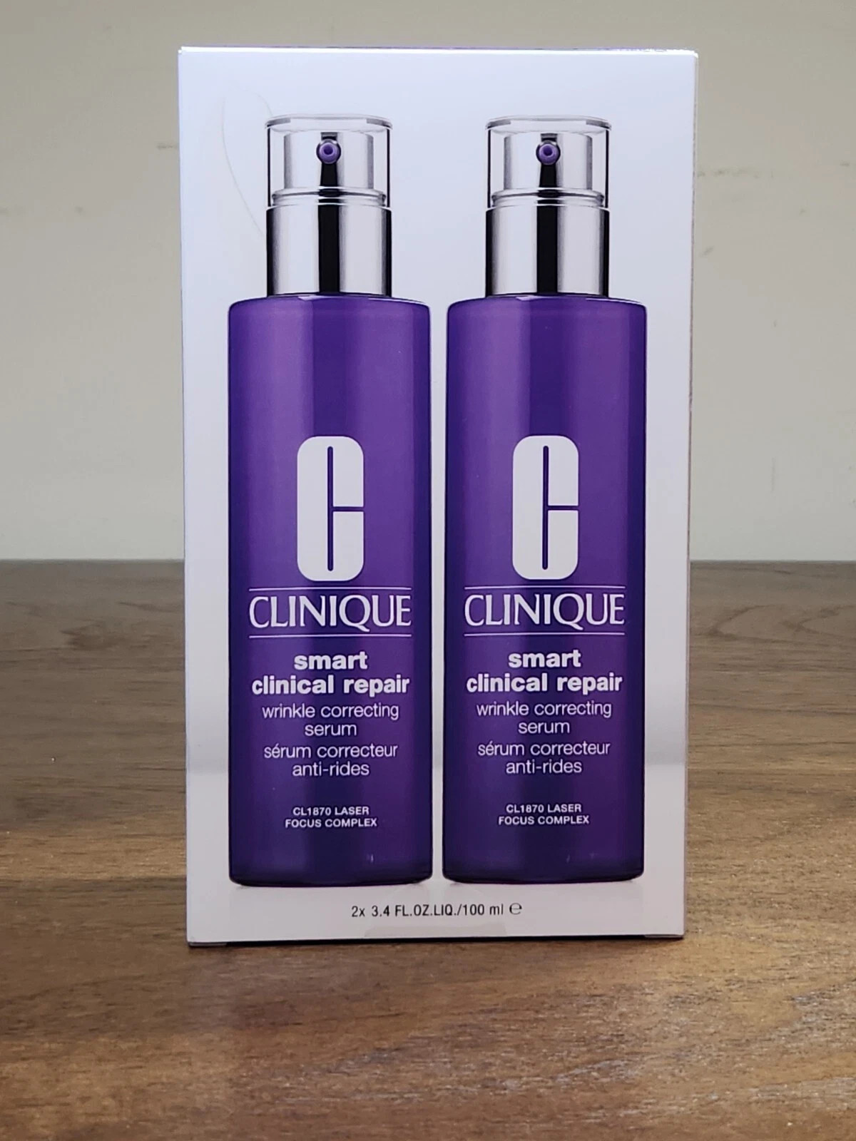 2x Clinique Smart Clinical Repair Wrinkle Correcting Serum 3.4 fl oz 100 ml Each 2x Clinique Smart Clinical Repair Wrinkle Correcting Serum 3.4 fl oz 100 ml Each